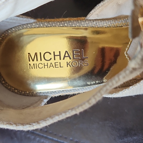 Michael Kors MK Espadrille/Linen Platform Wedge Zip Sandals - Picture 10 of 15